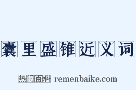 囊里盛锥近义词是什么意思的图片